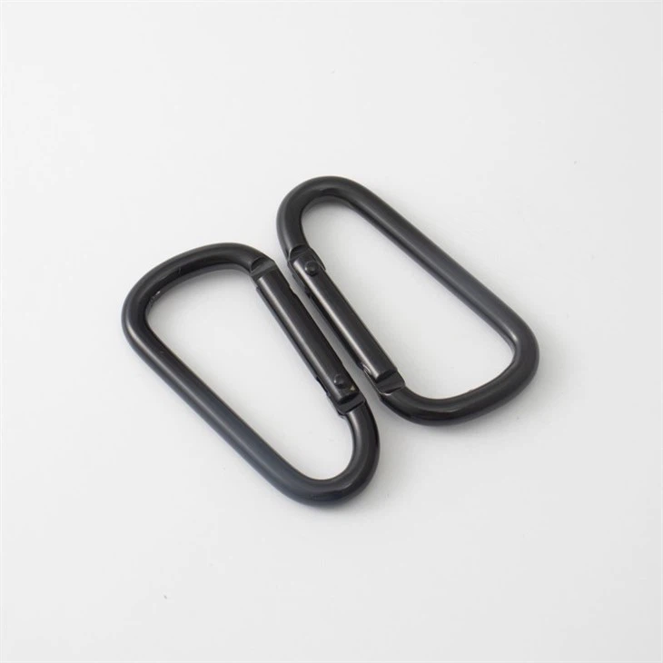 Amazon Wholesales Climbing Swivel Clip Black Aluminum Carabiner